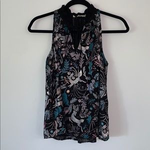 Anthropologie Floreat Woodland Animals Top